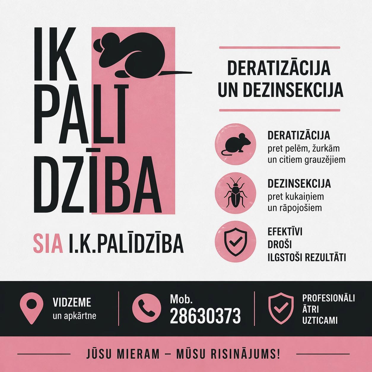 Deratizācija, dezinsekcija un dezinfekcija