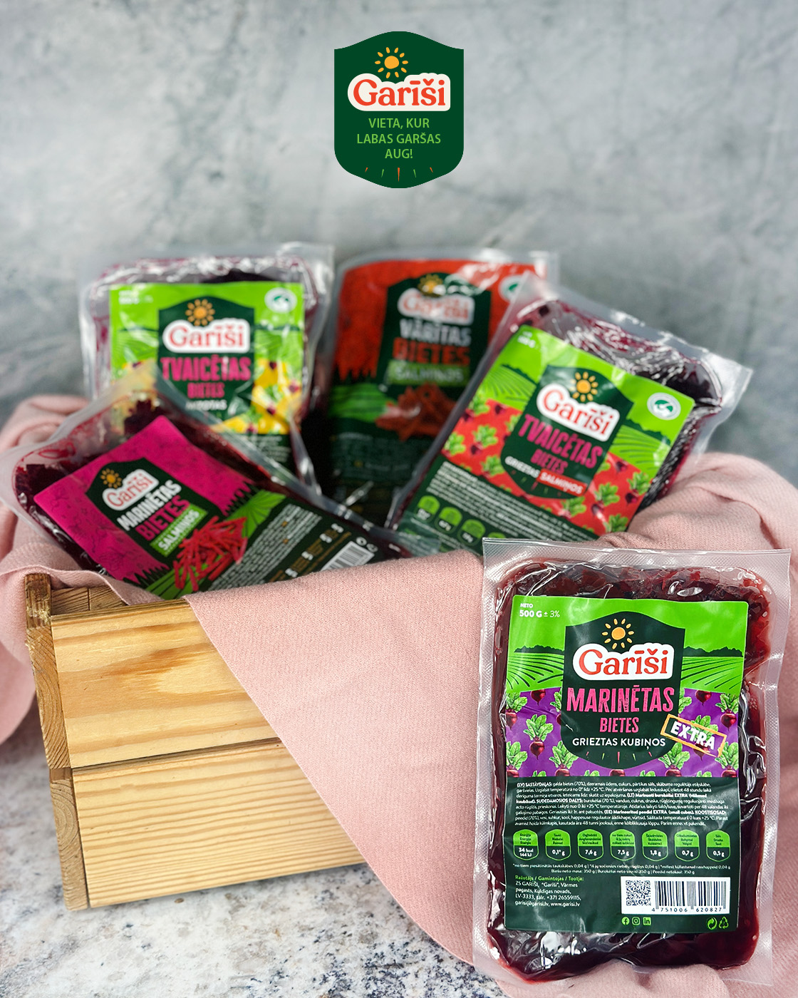 Marinētas, tvaicētas un vārītas bietes