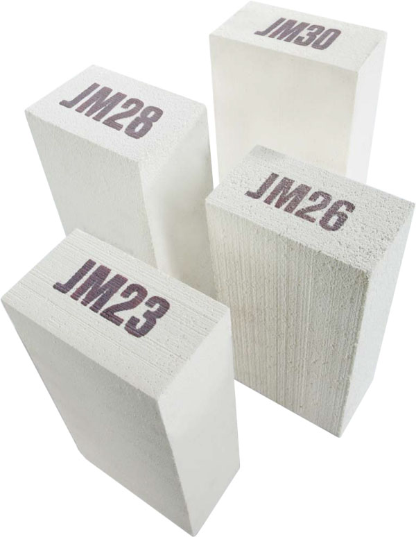 Ugunsizturīgie ķieģeļi no 1260°C līdz 1760°C