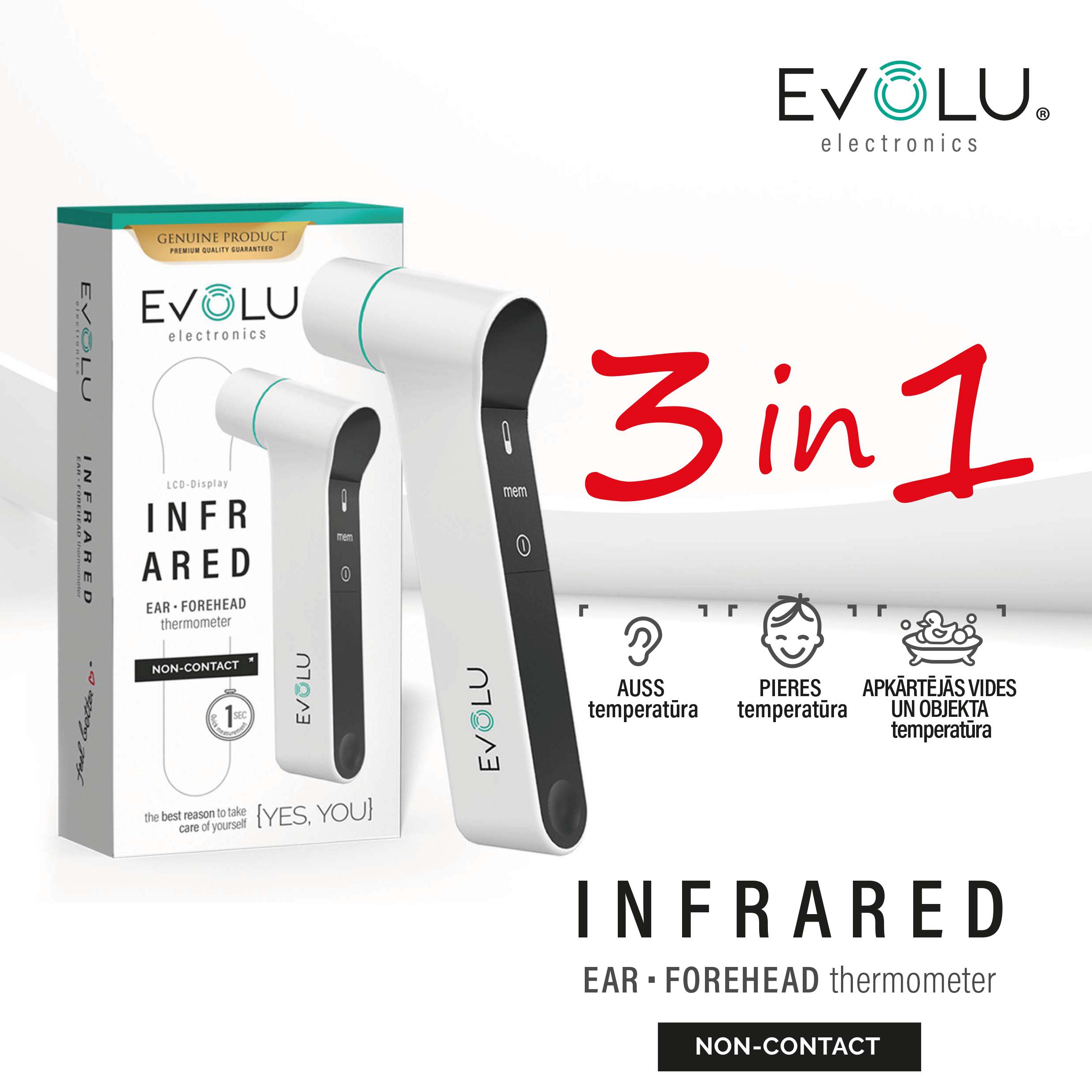 Evolu Infrasarkanais termometrs NON CONTACT