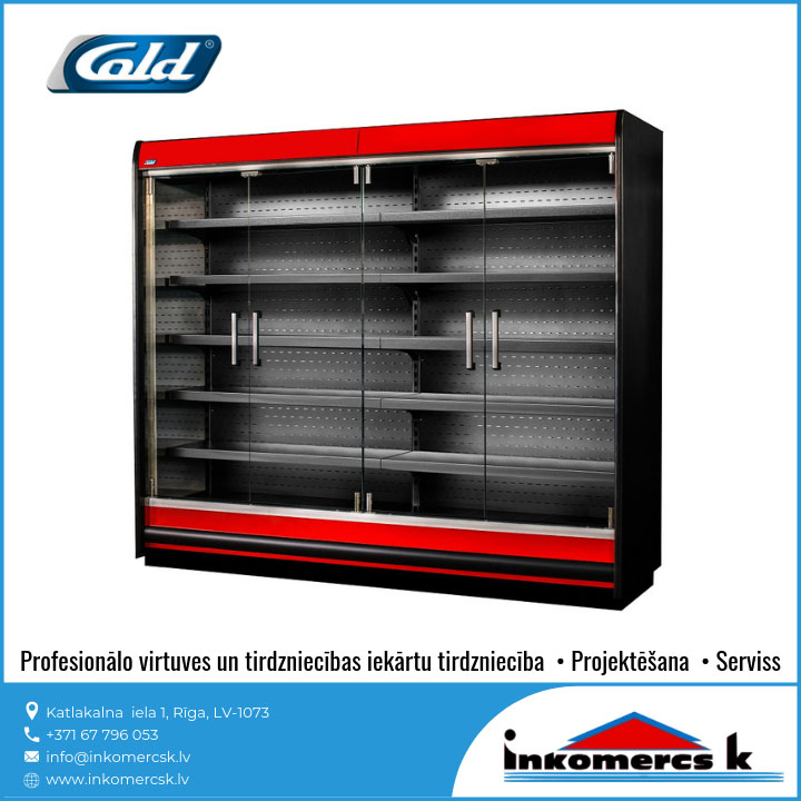 Inkomercs K profesionālas virtuves tirdzniecības iekārtas vertikālas aukstuma vitrīnas Cold 1