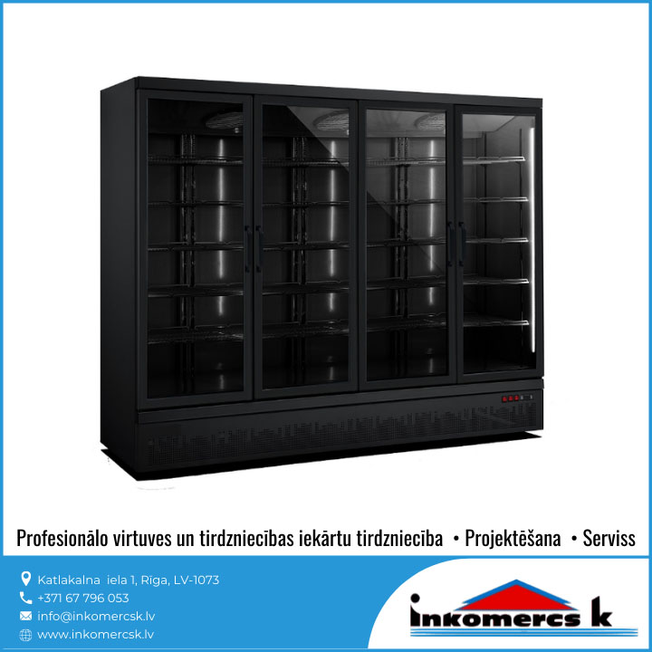 CombiSteel ledusskapji vertikālas vitrīnas saldētavas profesionāla virtuves tehnika aukstuma iekārtas Inkomercs K 6