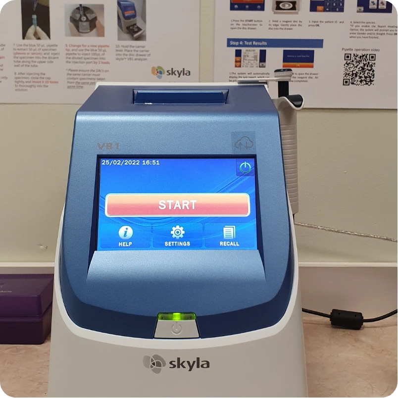 Dzīvnieku asins analīžu iekārta