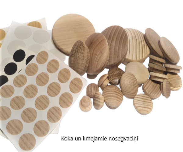 Koka un līmējamie nosegvāciņi