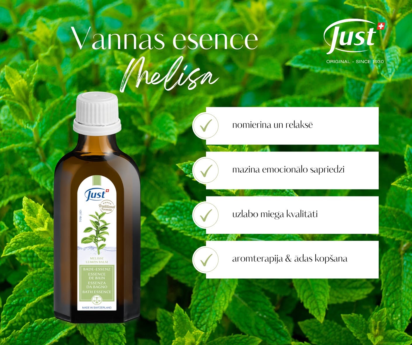 JUST melisas vannas esence