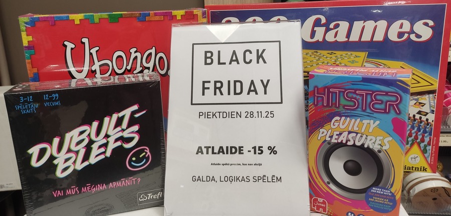 Galda spēļu un izklaides piedāvājums ar īpašām atlaidēm