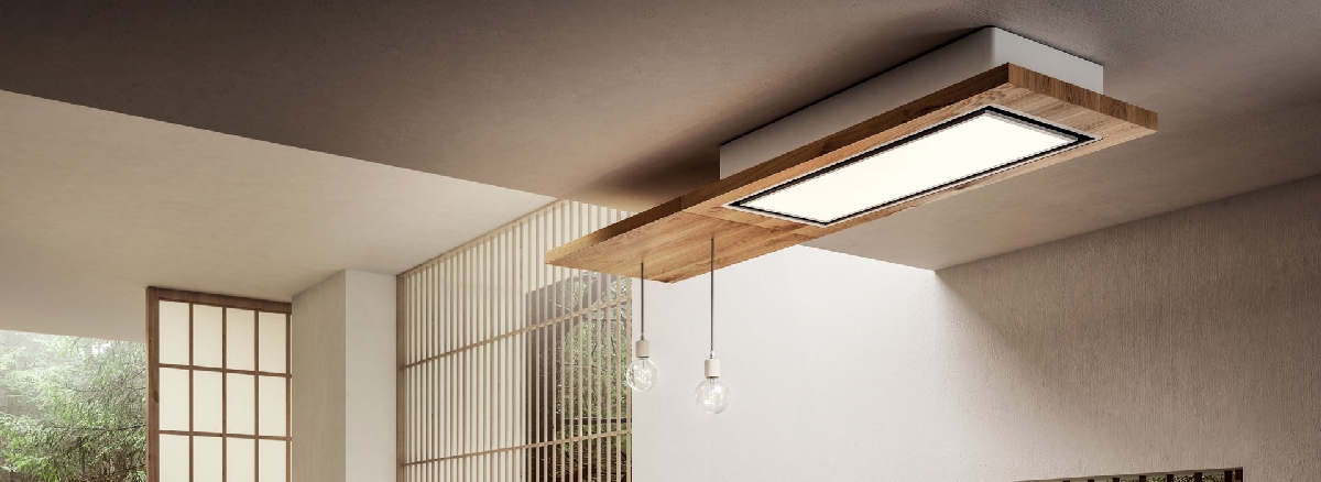 ELICA, ELICA tvaika nosūcējs, ELICA LULLABY, salas tipa tvaika nosūcējs, virtuves dizains, dizaina nosūcējs