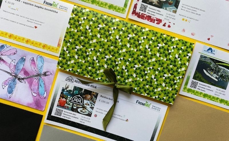 Dāvanu karšu pārdošana tiešsaistē