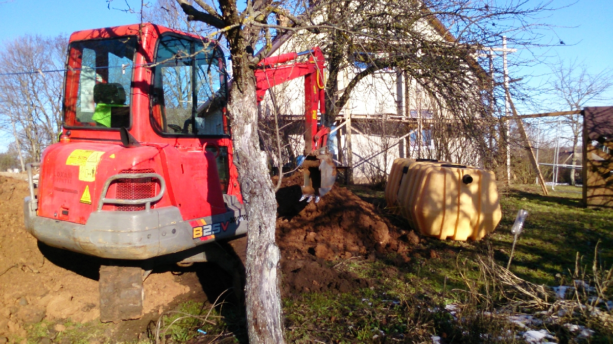 Septiskās tvertnes iebūve