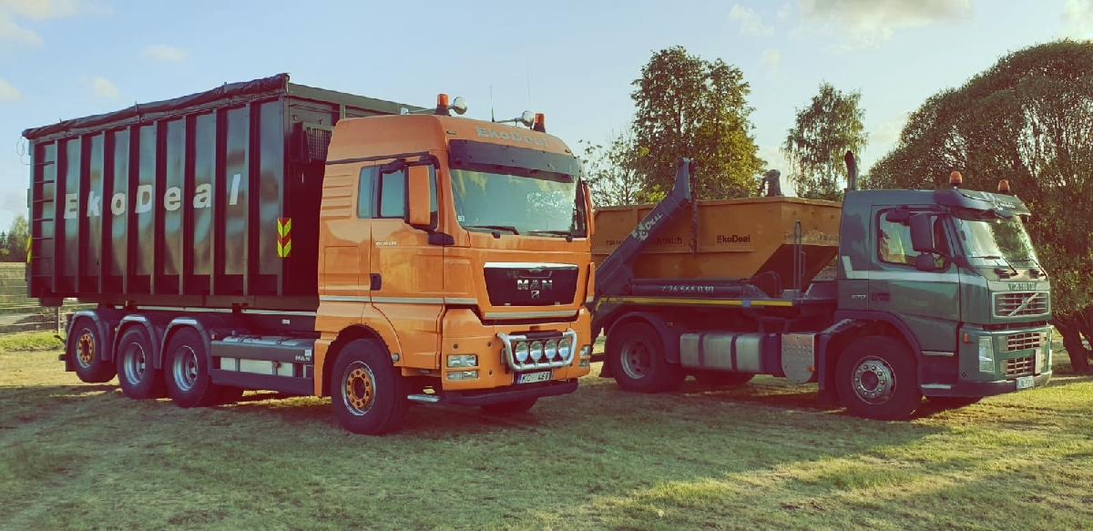 EkoDeal, ēku demontāža, būvgružu konteineri, celtniecības tehnika