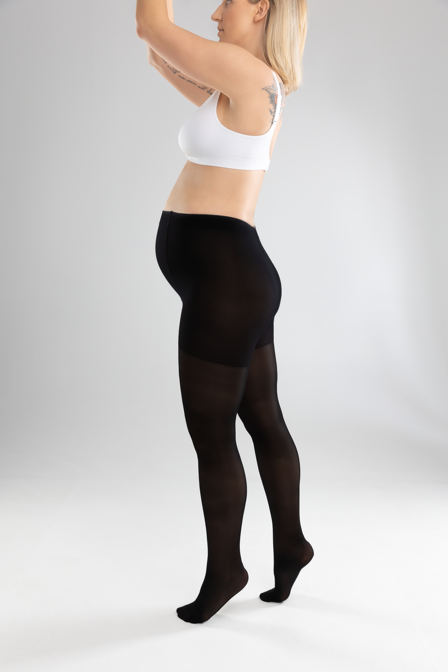 Medicīniskās kompresijas zeķubikses grūtniecēm, ar pirkstu daļu