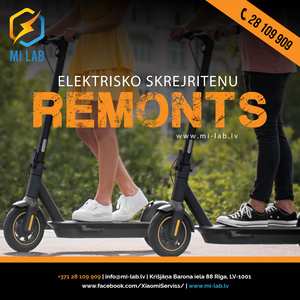 Elektrisko skrejriteņu remonts