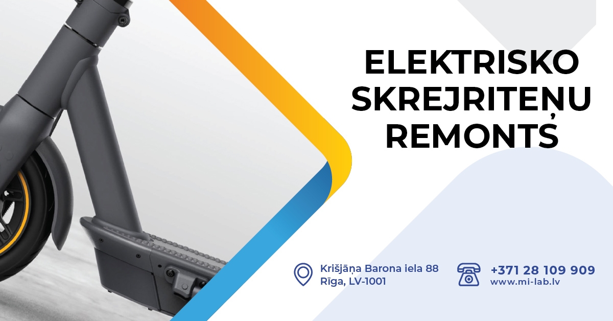 Elektroskūteru remonts un diagnostika