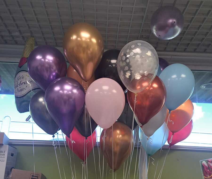 Hēlija balonu pušķis svinībām