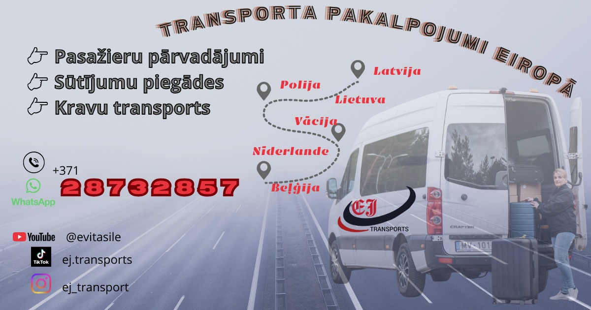 Pasažieru mikroautobusu transports uz Eiropu