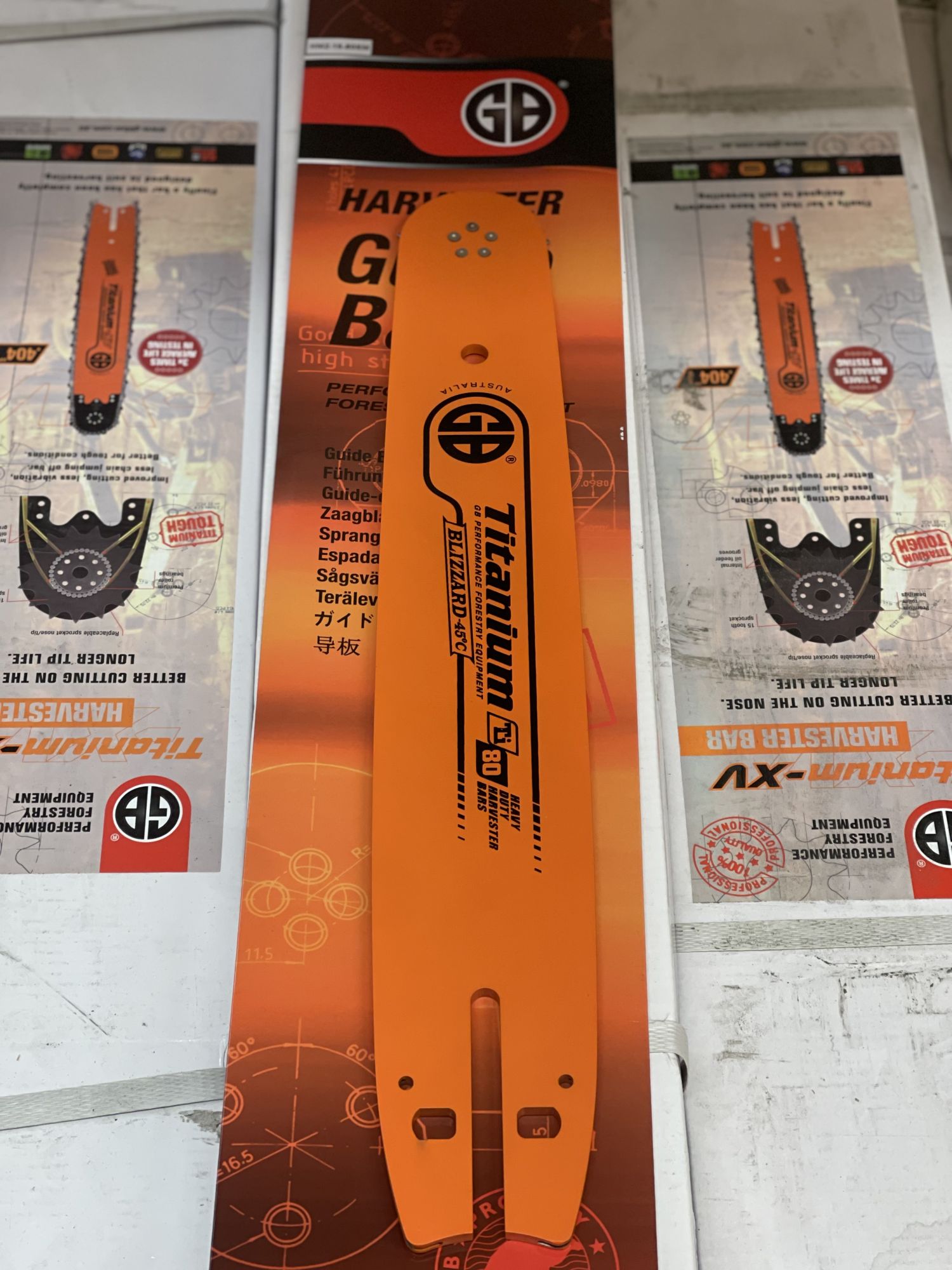 GB titanium XV harvestera sliedes