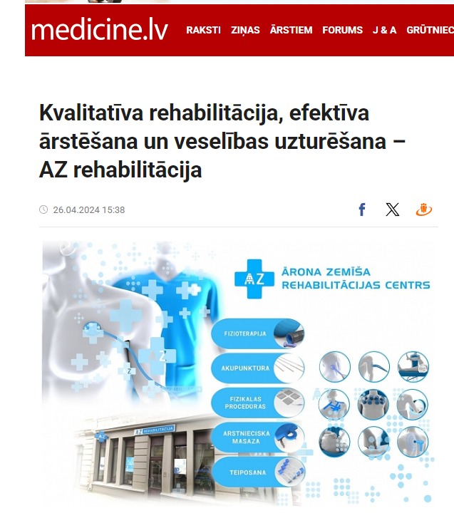 Ārona Zemīša rehabilitācijas centrs – vieta, kur Tava veselība ir pirmajā vietā!