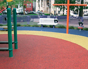 Gumijas granulu klājumi bērnu laukumiem