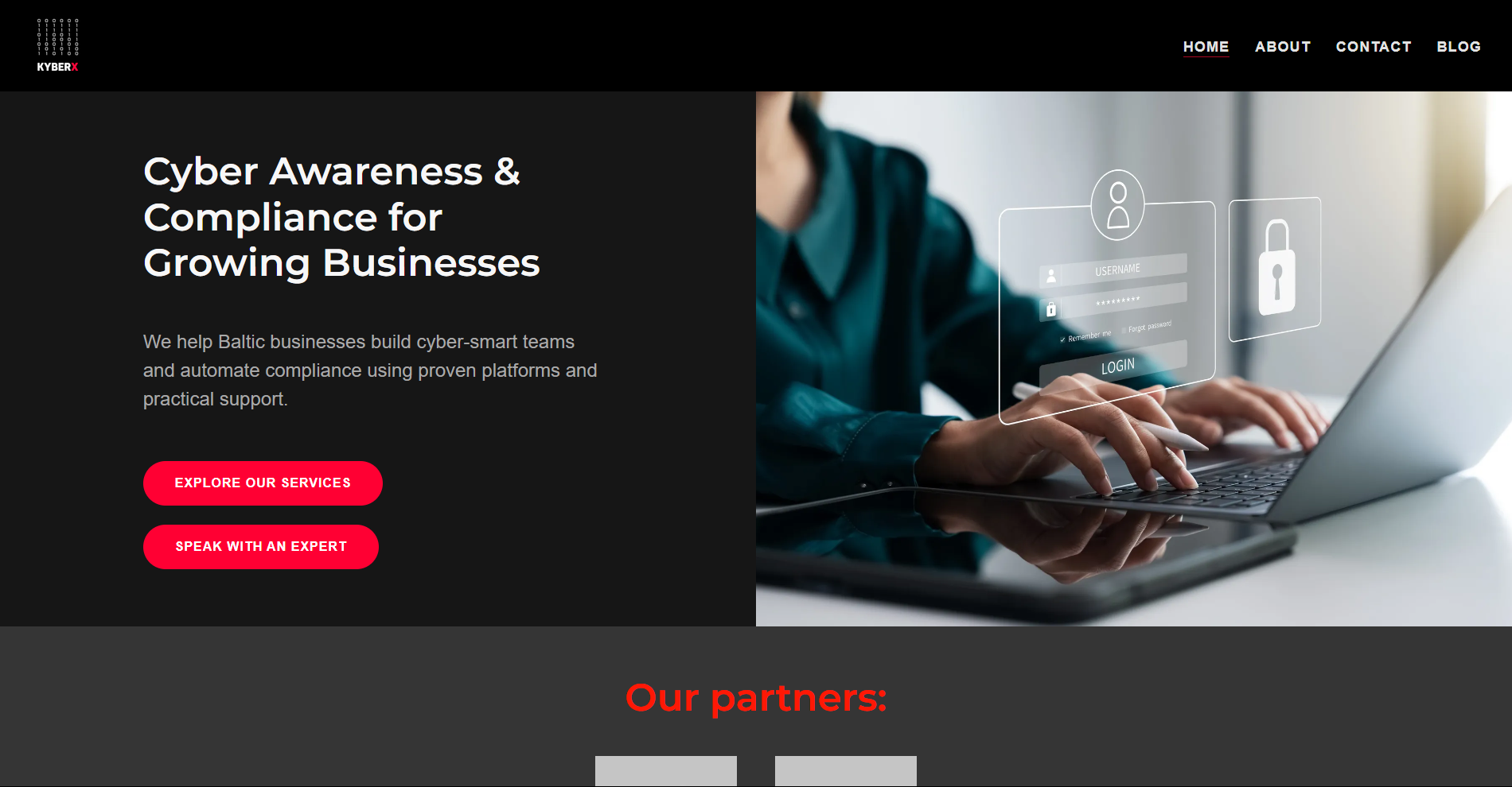 KYBERX Mājaslapa