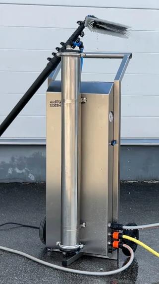 Logu mazgāšana ar ūdens filtrācijas sistēmu