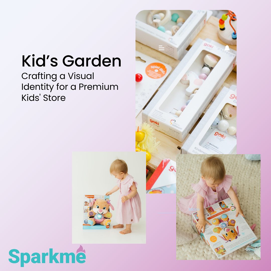 remium bērnu veikala vizuālā identitāte, ko radījusi Sparkme, atspoguļo rotaļlietu kvalitāti.