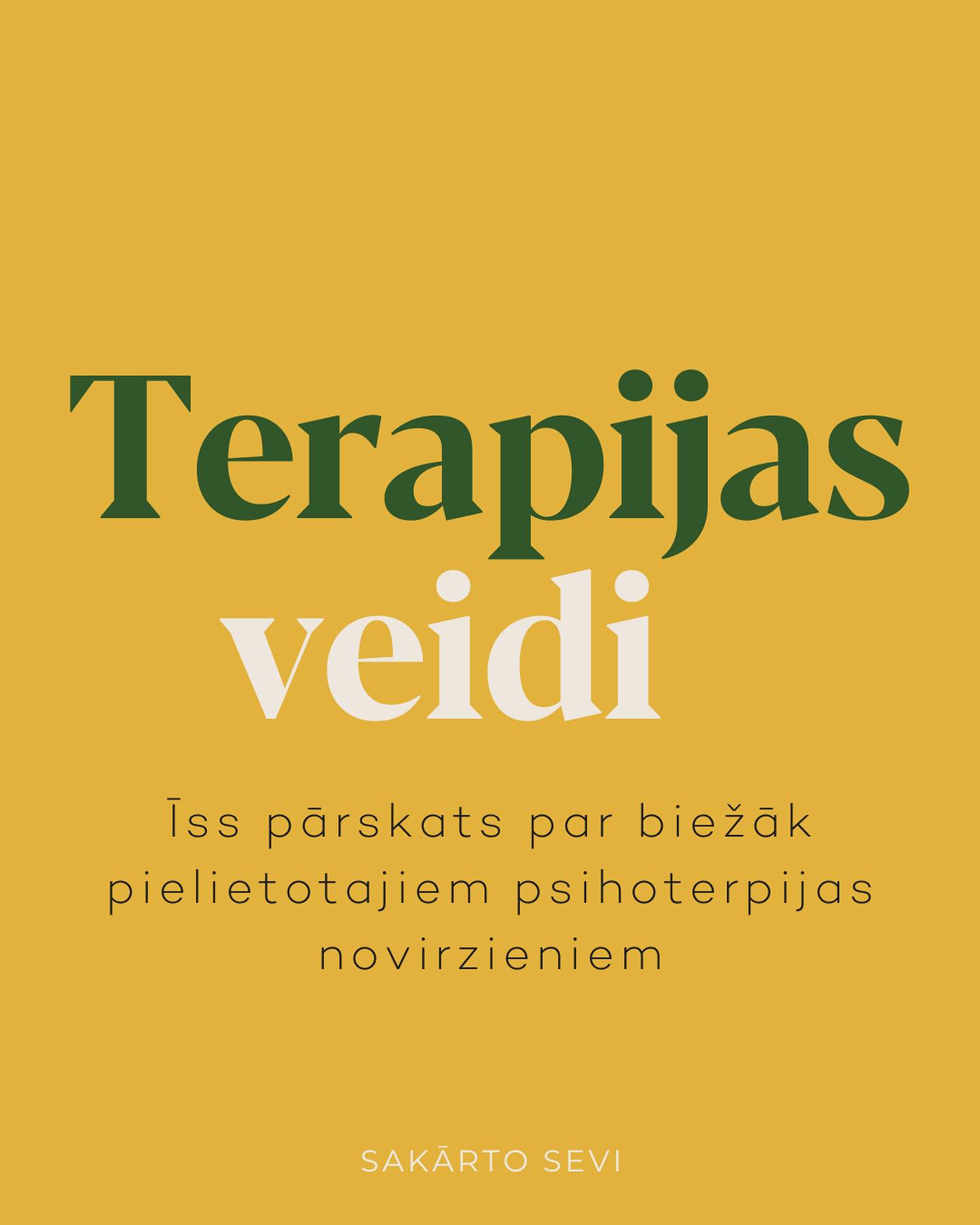 Terapijas veidi