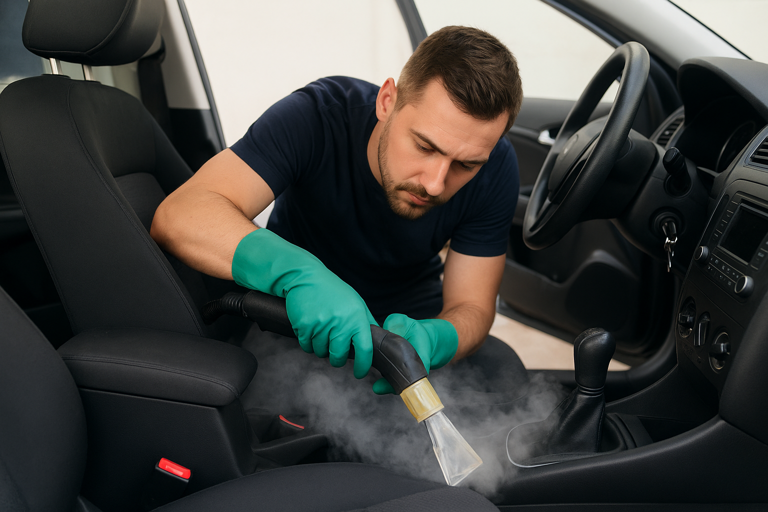 Auto salona ķīmiskā tīrīšana