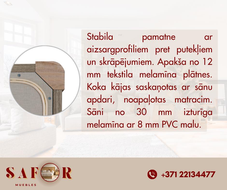 Kvalitatīva gultas konstrukcija ar aizsargprofiliem