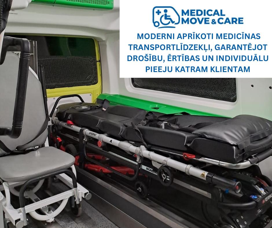 Moderni aprīkoti medicīnas transportlīdzekļi