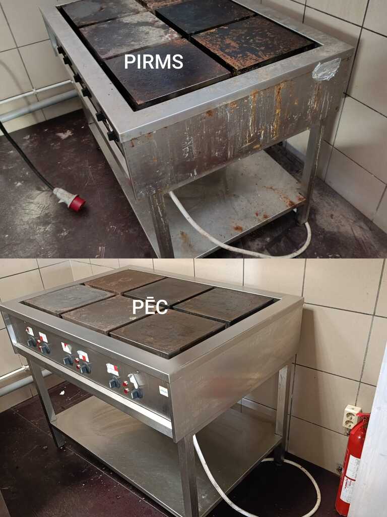 industriālo virtuvju tīrīšana