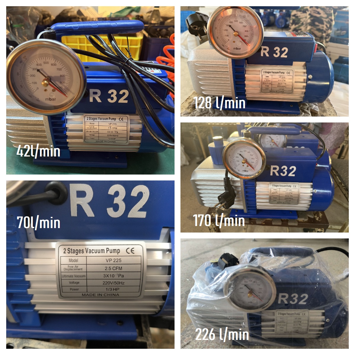 Plašs vakuumsūkņu klāsts, ar vai bez solenoida vārstiem, A2L gāzēm un citi produkti