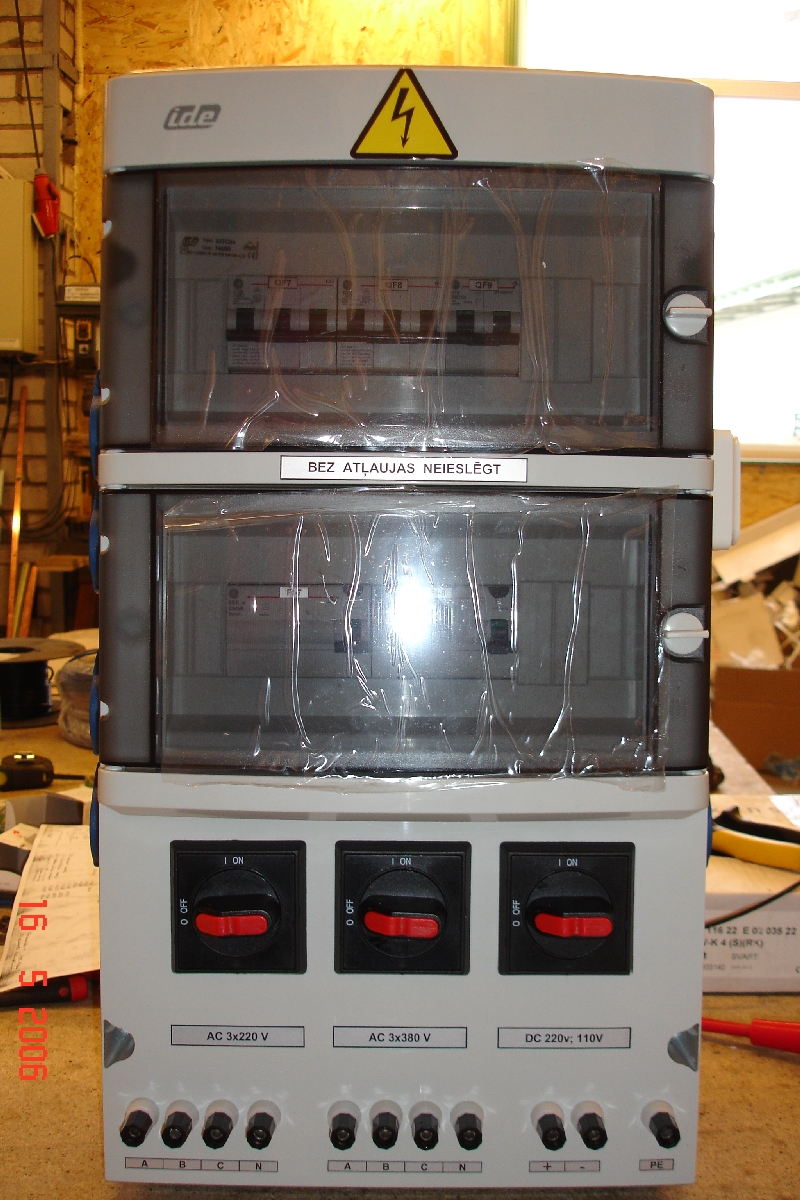 Spēka sadalnes. Elektrotehnisko iekārtu tirdzniecība